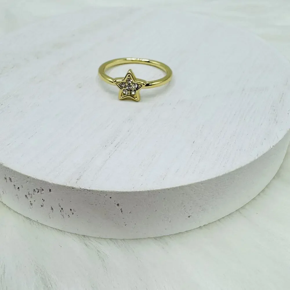 Dainty Chic Sparkly Star Promise Ring Size 6